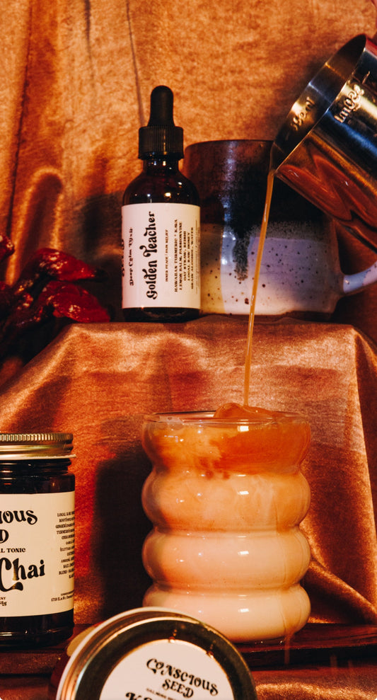 Golden teacher herbal elixir for feeling good from the inside out
