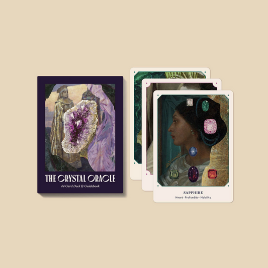 The cover of the 44 card deck displaying the gemstone cards