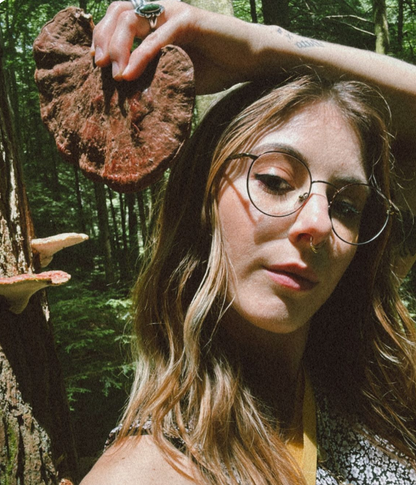 Chelsee Joel and ethically foraged hemlock Reishi mushroom